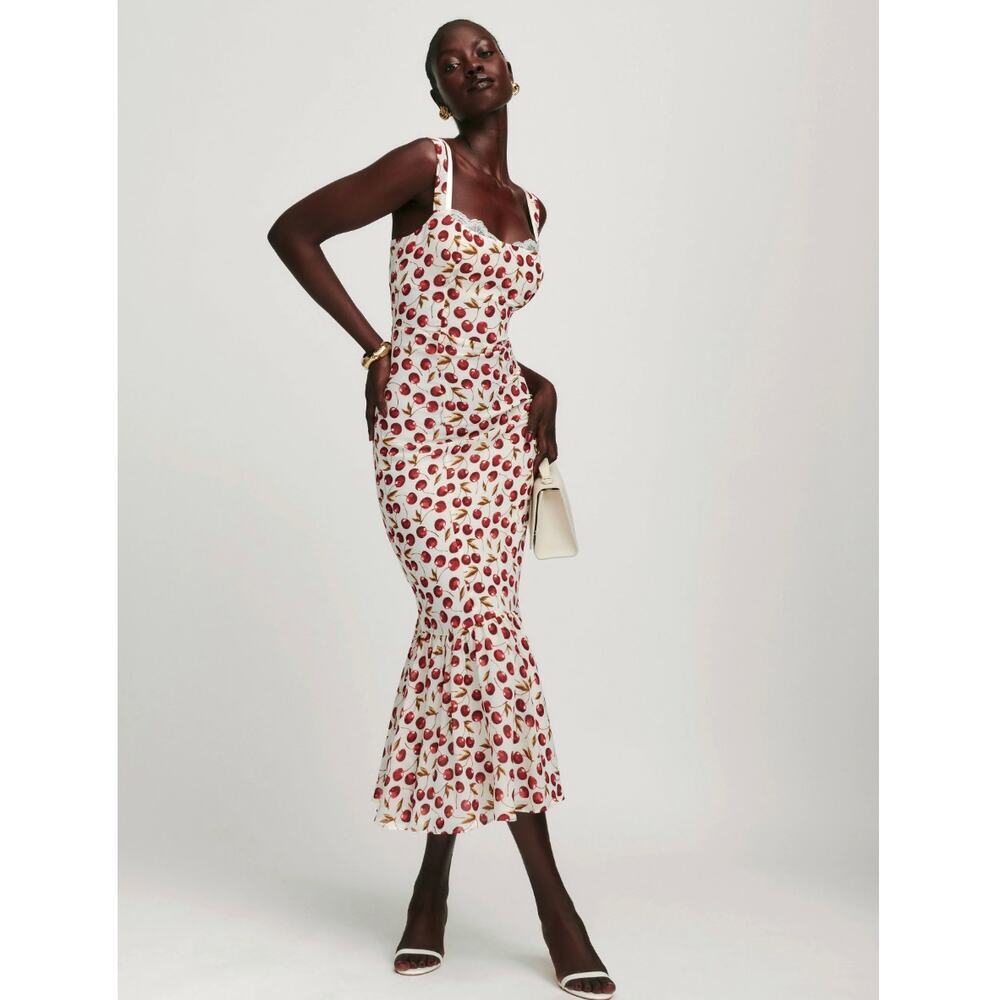 BNWT Reformation Irisa Dress Cheesecake Maxi Size 12